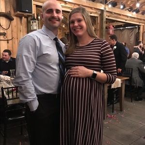 Maternity long sleeve maxi dress